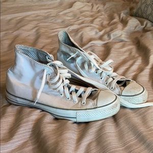 White/grey custom converse men’s 7 women’s 9